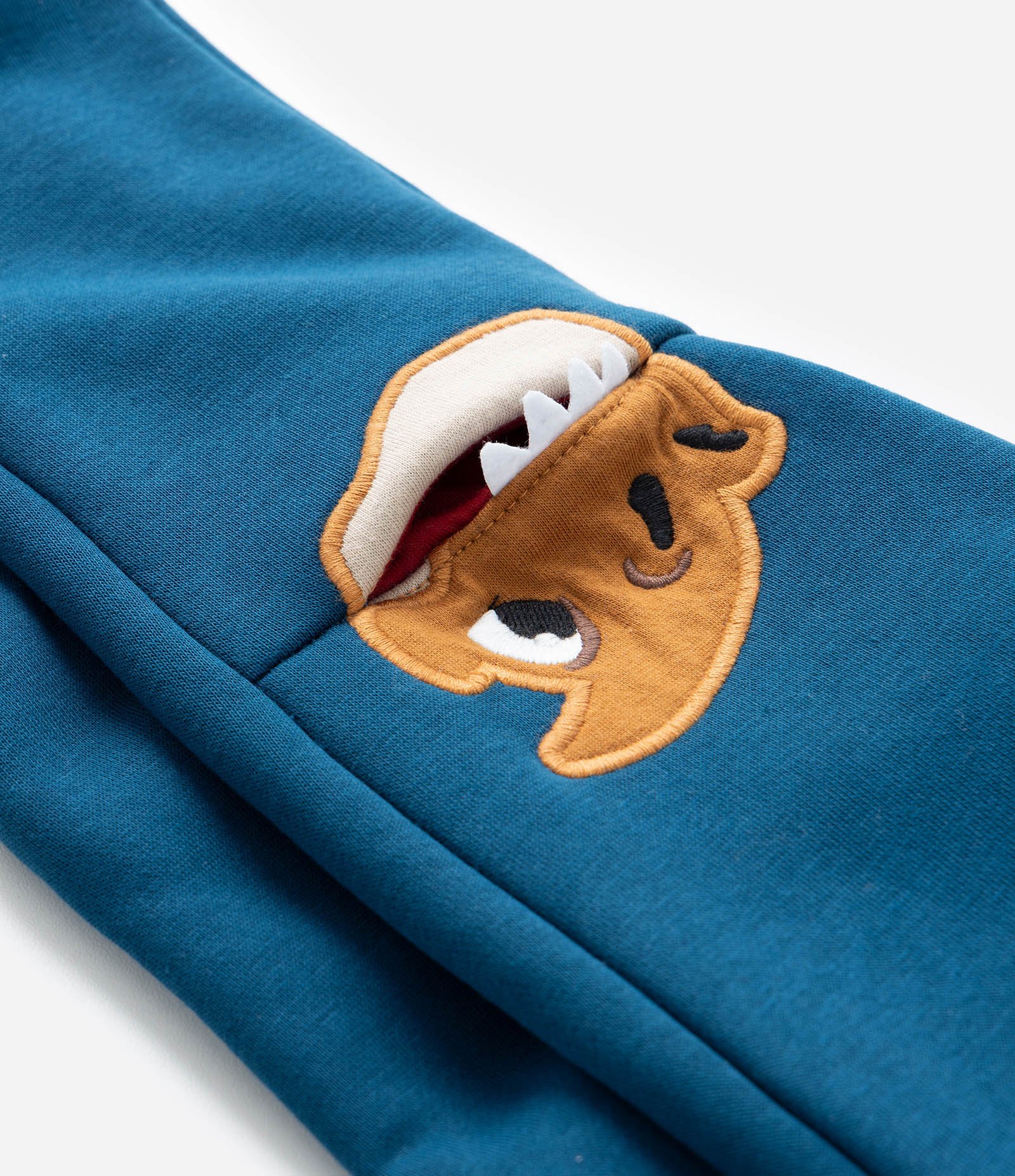 Calça Jogger Infantil com Estampa Interativa Dino - Tam 1 a 6  Anos Azul 7