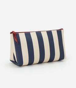 Nécessaire Trapézio Estampada de Listras Largas