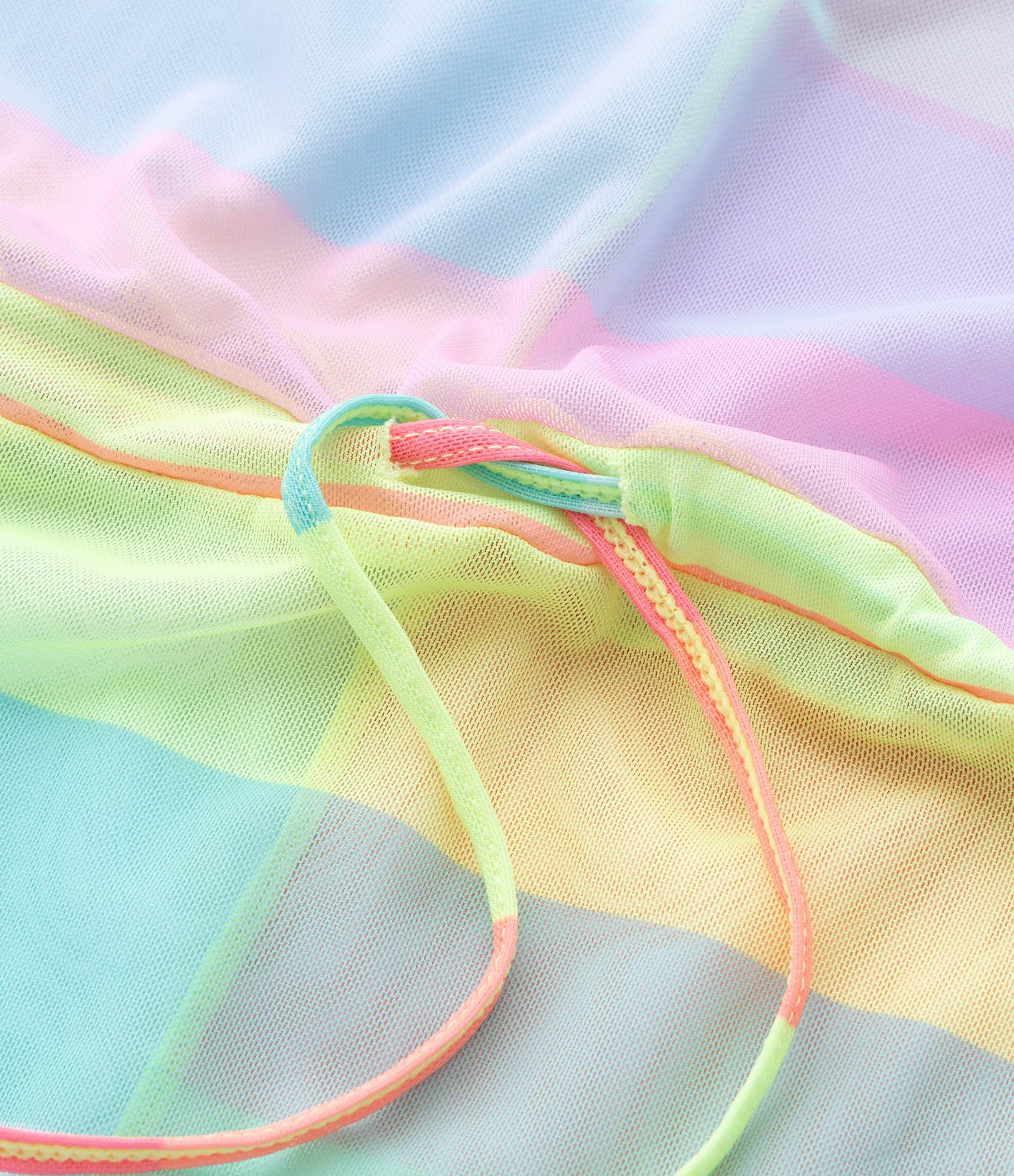 Saída de Praia Infantil em Tule com Listras - Tam 5 a 16 Anos Multicores 4