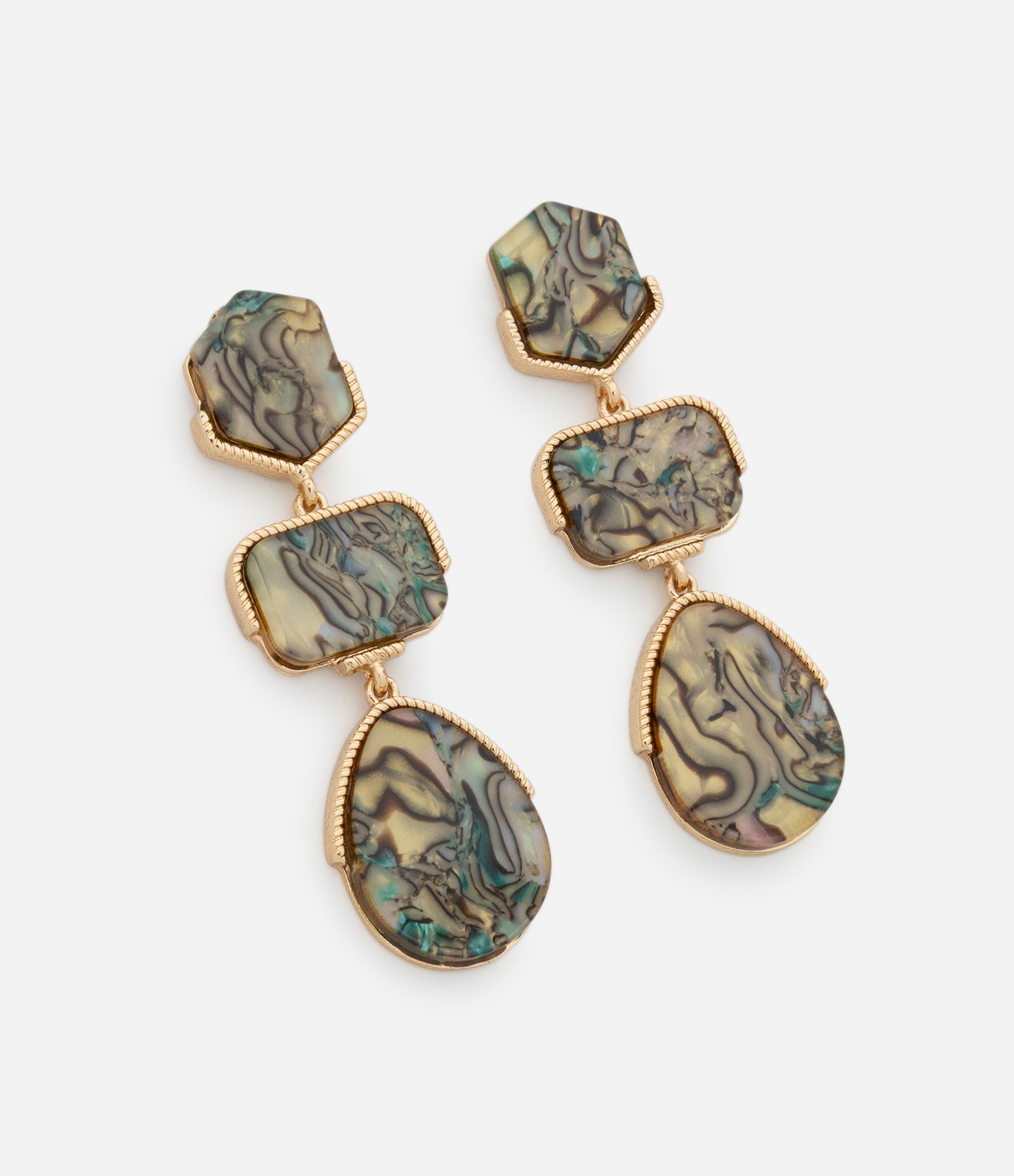 Maxi Brinco com Pingentes Geométricos Verde 1