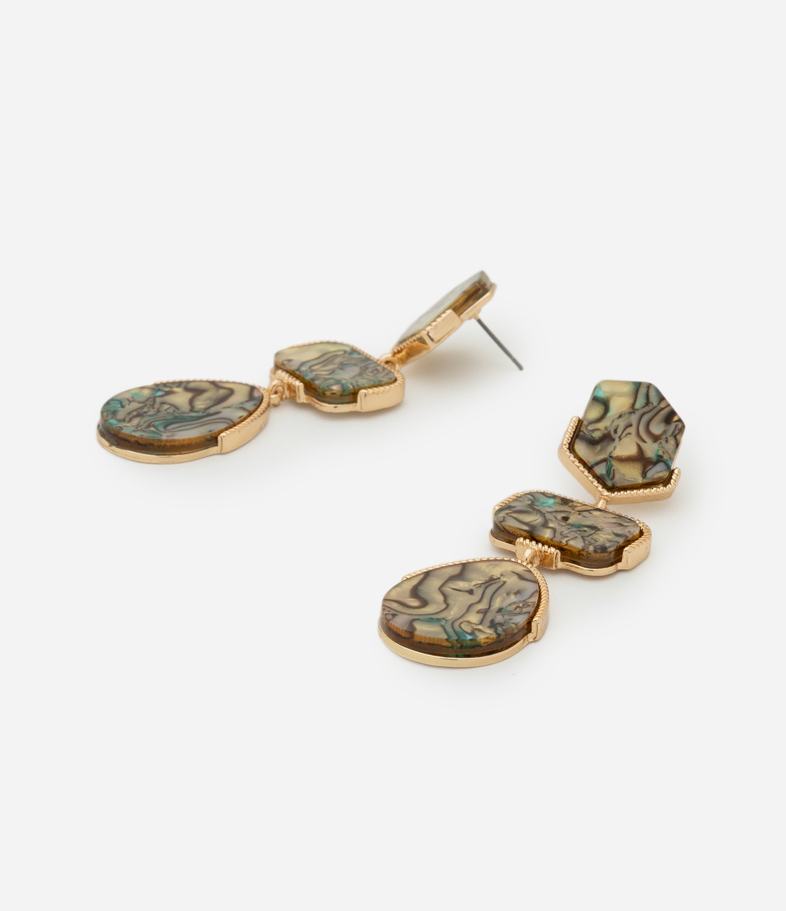 Maxi Brinco com Pingentes Geométricos Verde 2