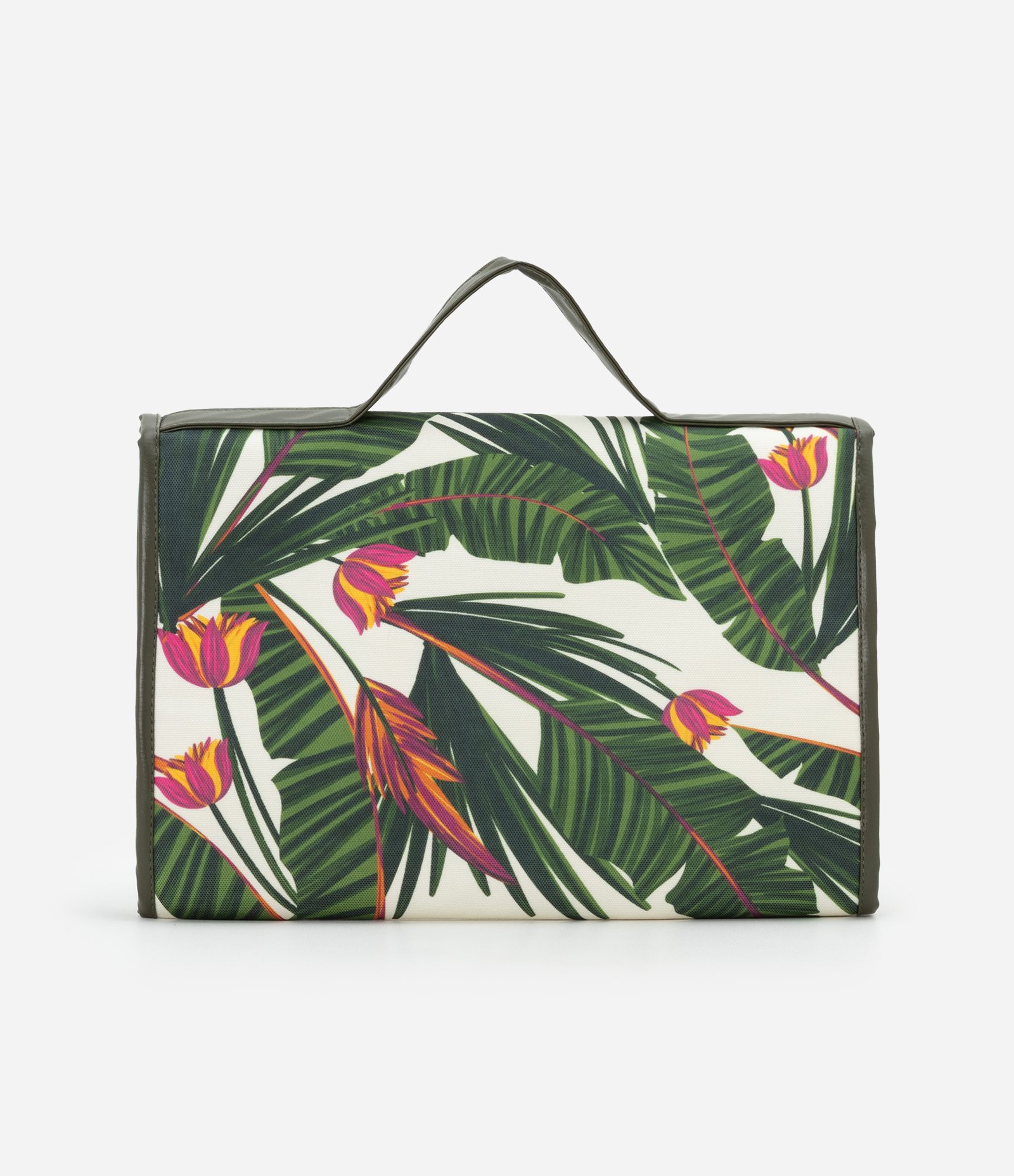 Nécessaire Hotel com Estampa de Folhagem e Laço Multicores 3