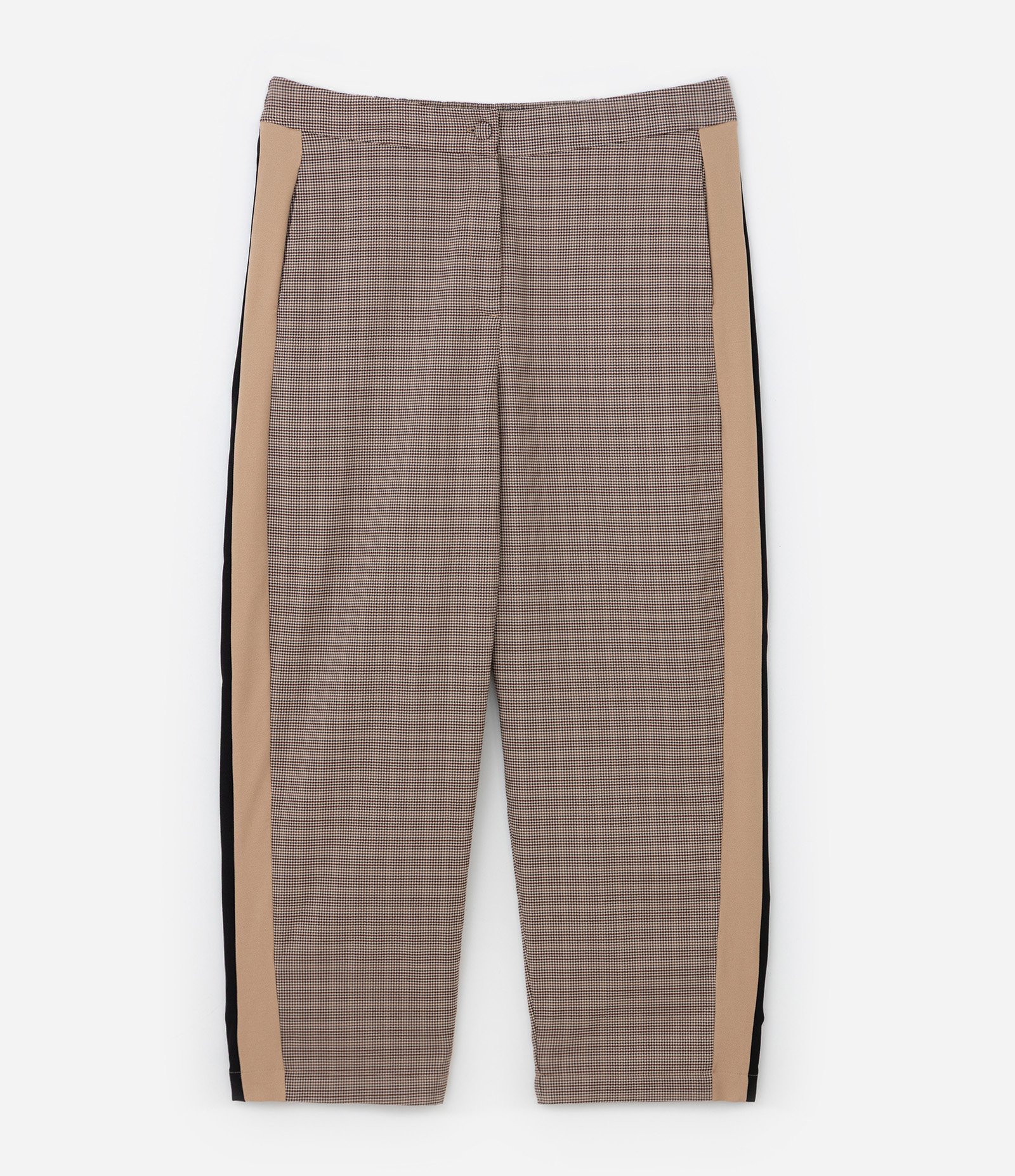 Calça Reta Alfaiatada e Estampa Pied Poule Curve & Plus Size Marrom 5