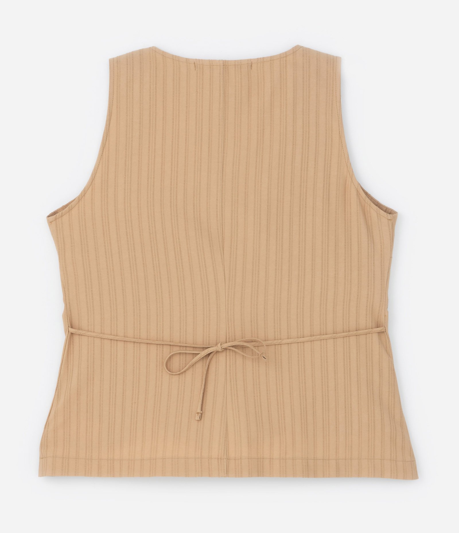 Colete Alongado em Alfaiataria Maquinetado Curve & Plus Size Marrom 7