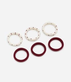 Kit 06 Elástico de Cabelo Diversas