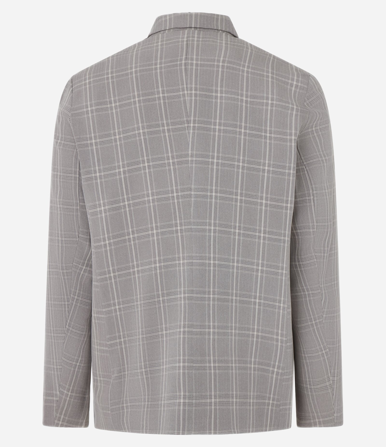 Blazer Oversized em Alfaiataria com Estampa Xadrez Cinza 2