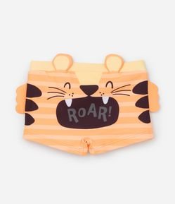 Sunga Infantil Boxer em Microfibra com Estampa de Tigre - Tam 2 a 4 Anos