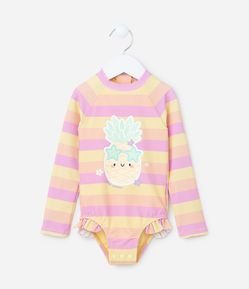 Maiô Infantil com Proteção UV e Babadinhos - Tam 1 a 4 Anos