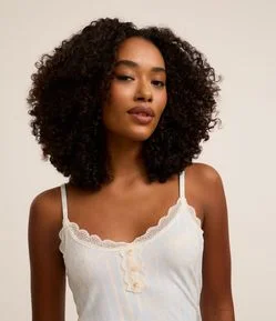 Pijama Short Doll em Peach Touch com Estampa Floral e Detalhe de Renda