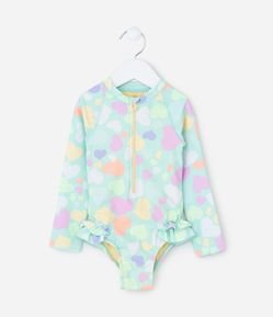 Maiô Infantil com Proteção UV e Babadinhos - Tam 2 a 4 Anos