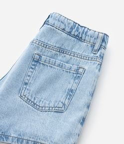 Short Infantil em Jeans com Bordado de Corações - Tam 5 a 14 Anos