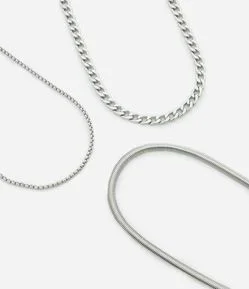 Colar Camada com Correntes Variadas