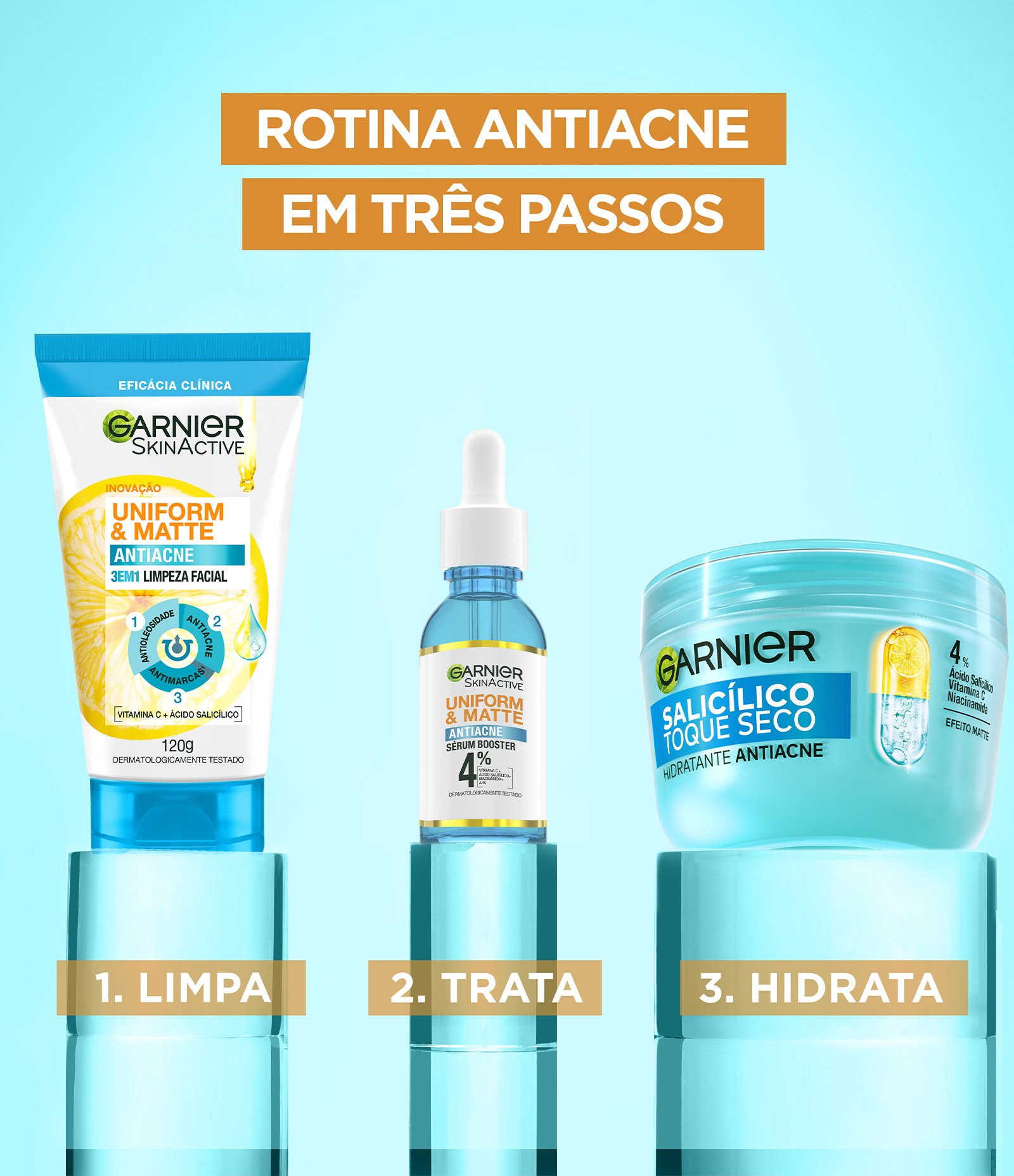 Hidratante Facial Salicílico Toque Seco Antiacne Garnier 85G 7