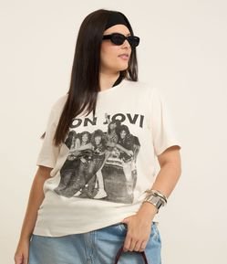 Camiseta em Algodão com Estampa Bon Jovi Curve & Plus Size