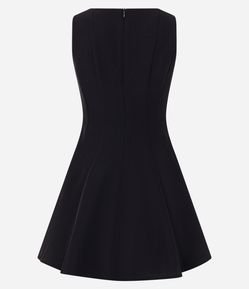 Vestido Curto Skater Alfaiataria sem Manga