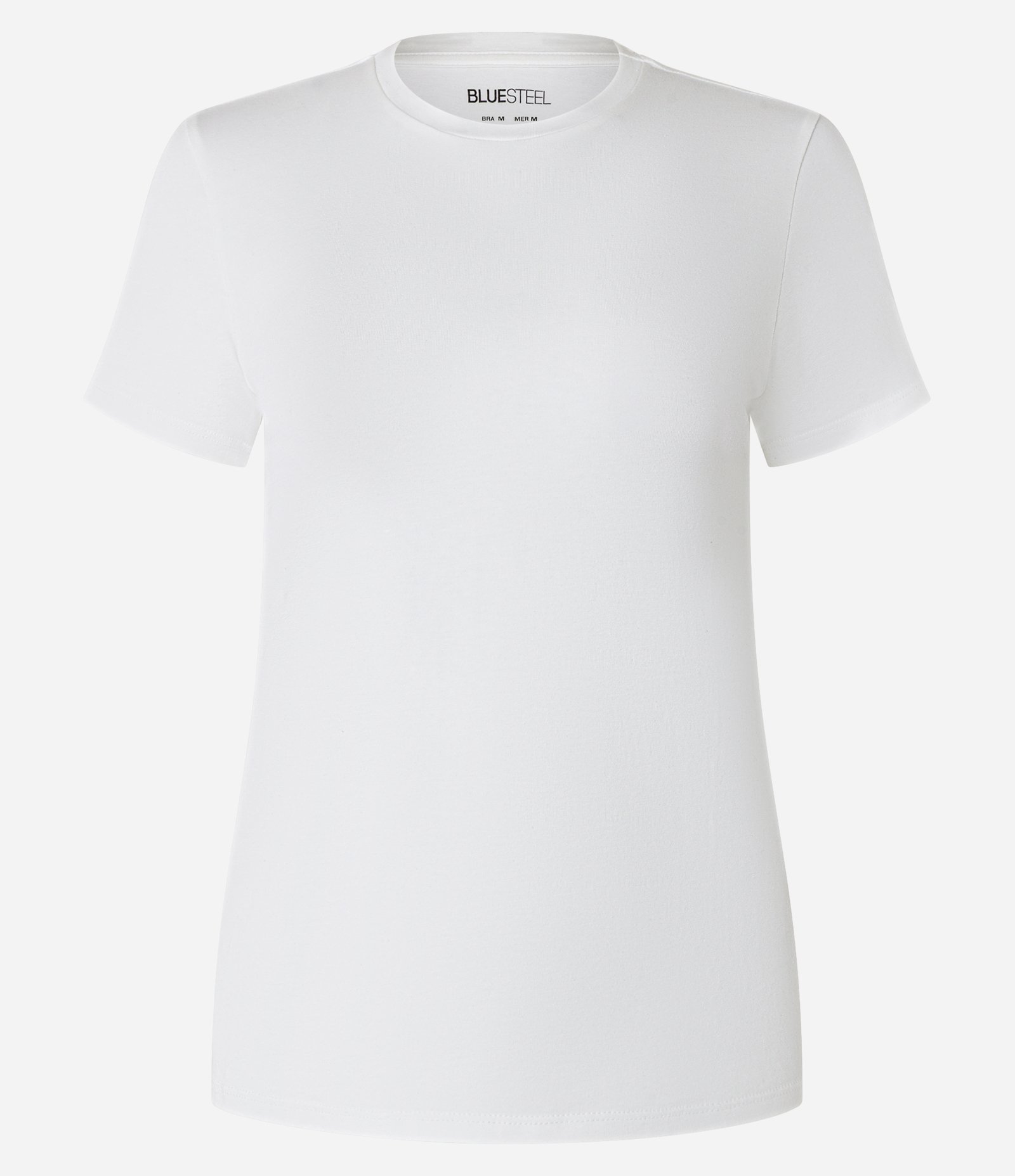 Blusa em Algodão Spandex com Manga Curta Branco 4