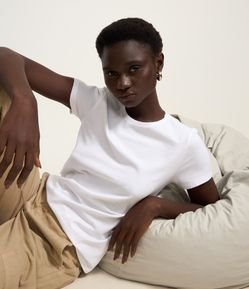 Blusa em Algodão Spandex com Manga Curta