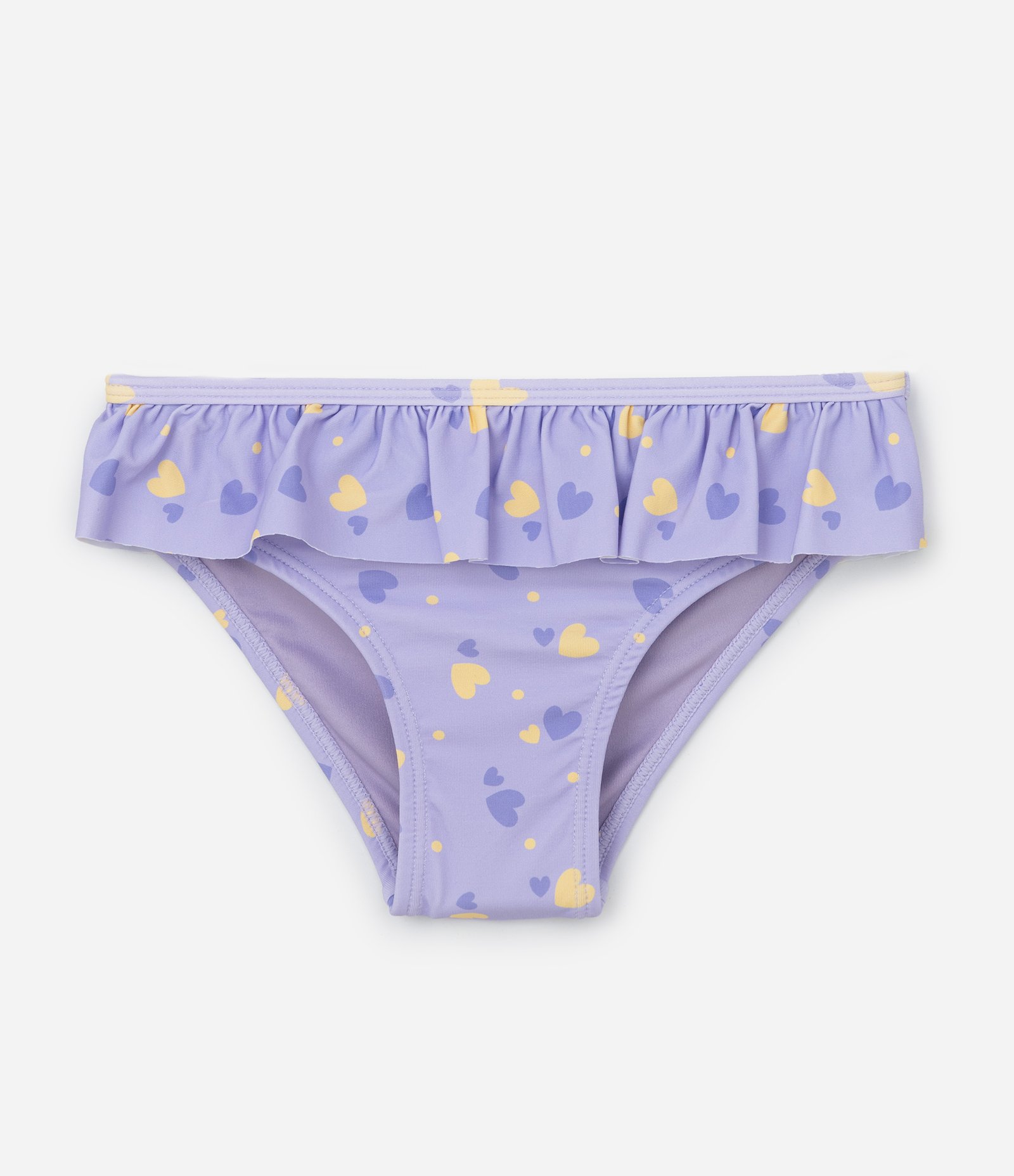 Conjunto Infantil com Proteção UV e Estampa de Unicórnio e Corações - Tam 6 Messe a 4 Anos Amarelo/Roxo 4