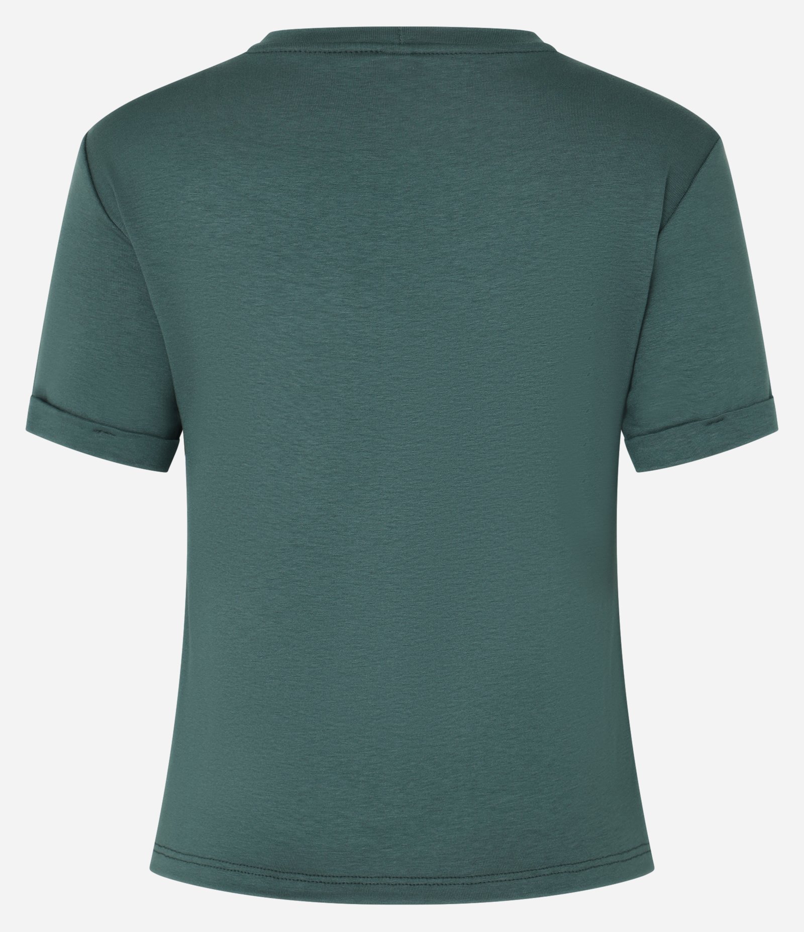 Blusa Básica em Viscose com Manga Dobrada Verde 5