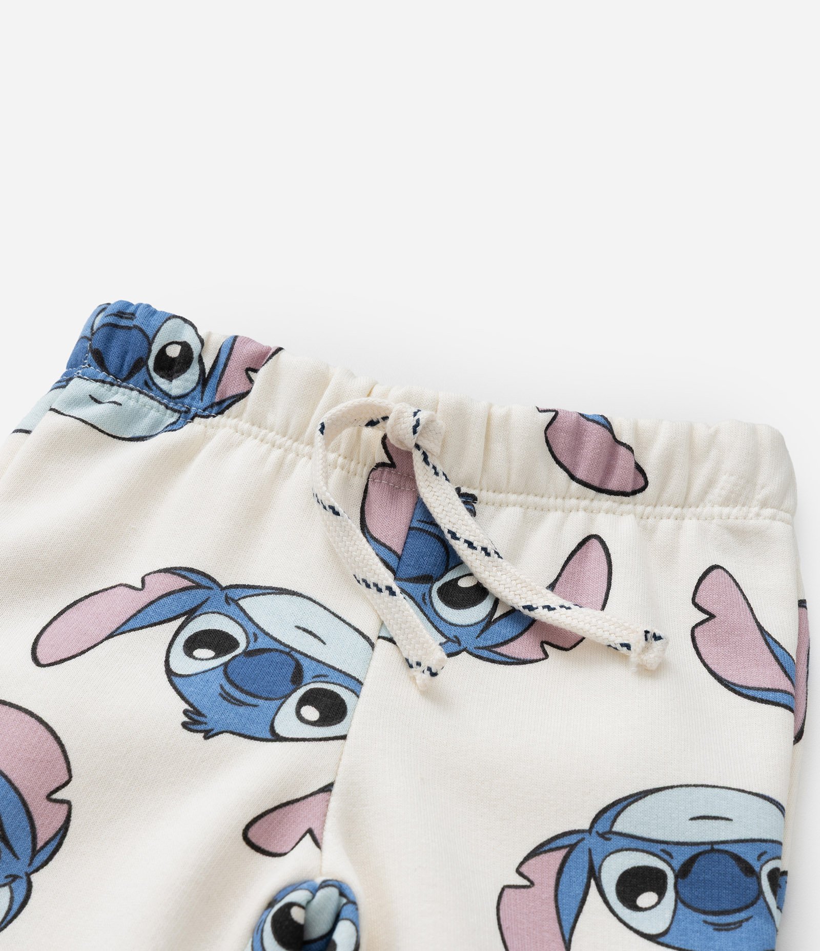 Conjunto Infantil Quentinho com Estampa do Stitch - Tam 0 a 18 meses Azul/Bege 9