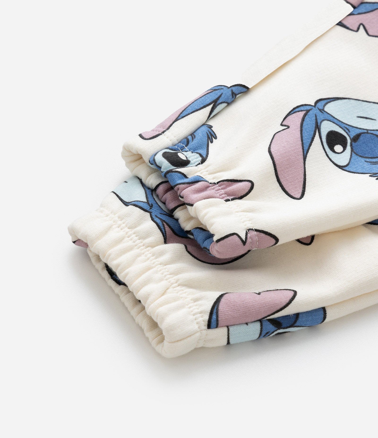 Conjunto Infantil Quentinho com Estampa do Stitch - Tam 0 a 18 meses Azul/Bege 5