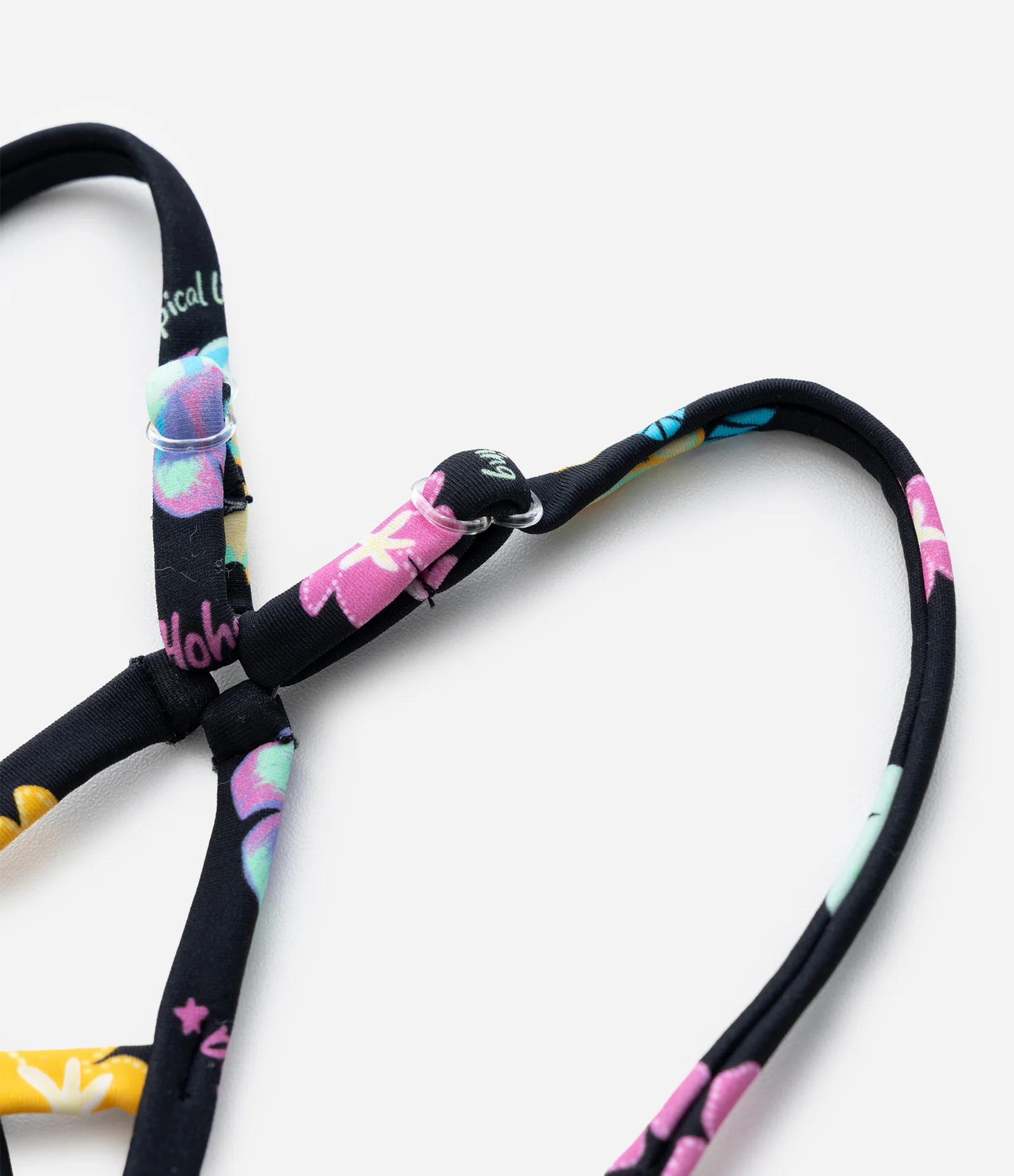 Biquíni Infantil com Proteção UV e Recortes de Estrelas - Tam 5 a 14 Anos Preto/Rosa 9