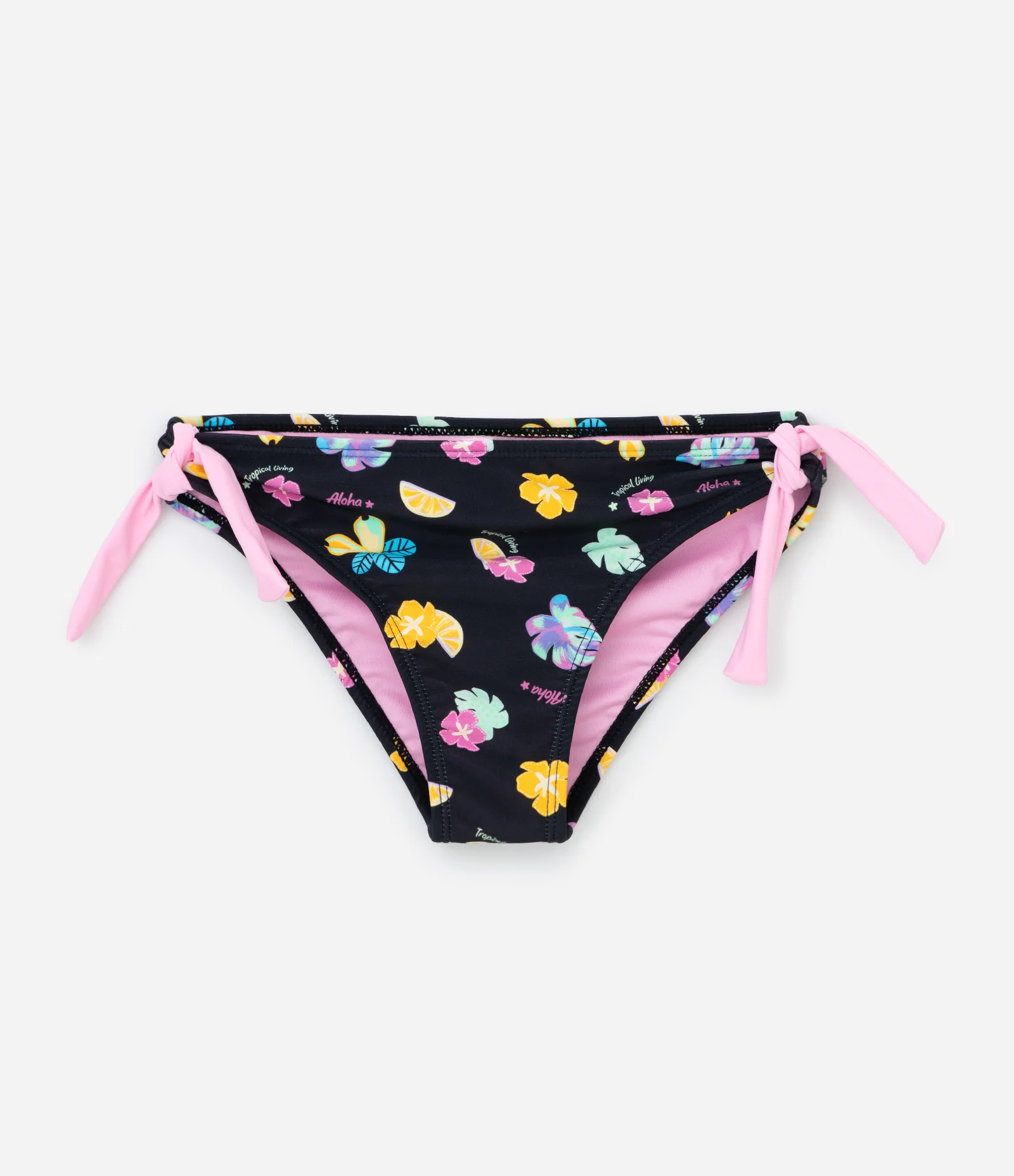 Biquíni Infantil com Proteção UV e Recortes de Estrelas - Tam 5 a 14 Anos Preto/Rosa 5