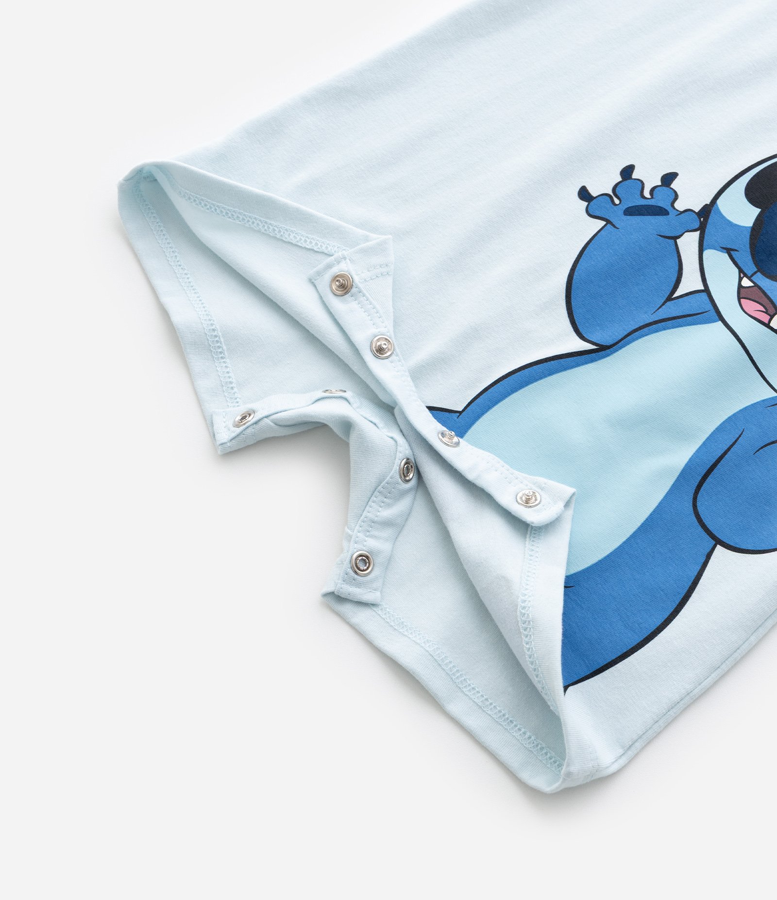 Macaquinho Infantil com Estampa do Stitch - Tam 0 a 18 meses Azul 4