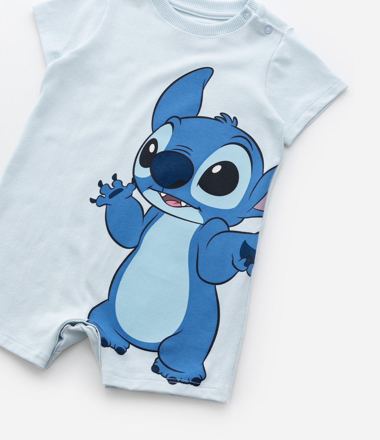 Macaquinho Infantil com Estampa do Stitch - Tam 0 a 18 meses Azul 6