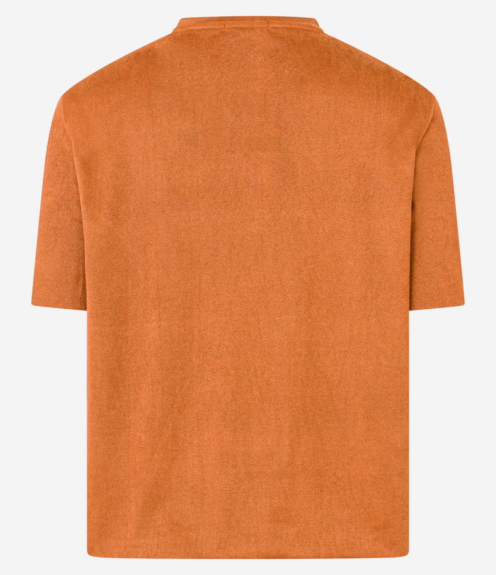 Blusa em Suede com Gola Redonda e Manga Curta Laranja 6