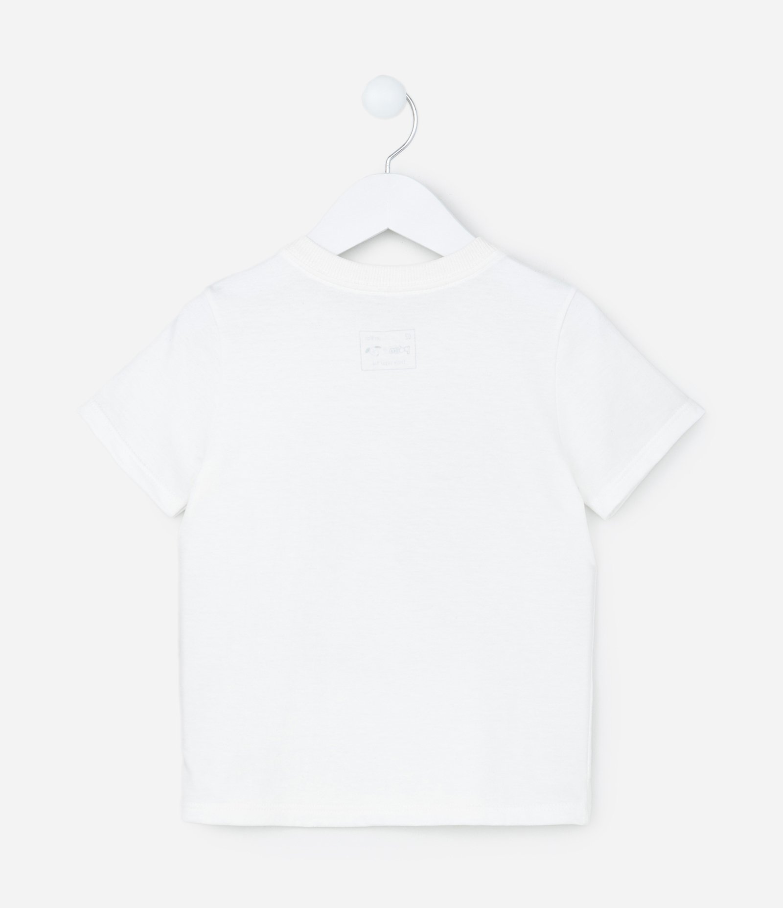 Camiseta Infantil com Estampa Dino 3D - Tam 1 a 6 Anos Branco 2
