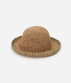Chapéu Bucket de Praia com Pesponto Contrastante