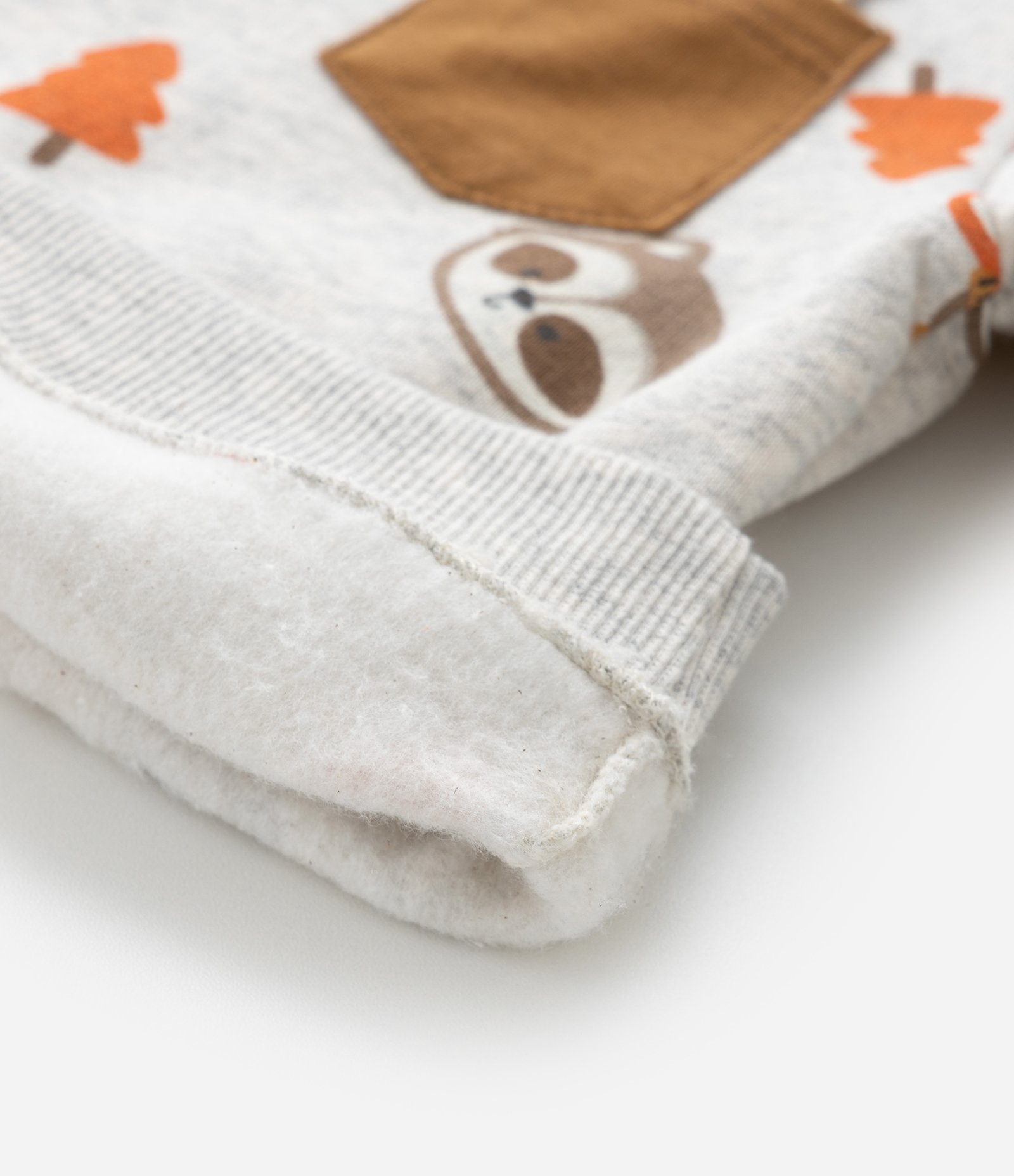 Conjunto Infantil com Bolsinho e Estampa Bichinhos - Tam 0 a 18 meses Cinza 11