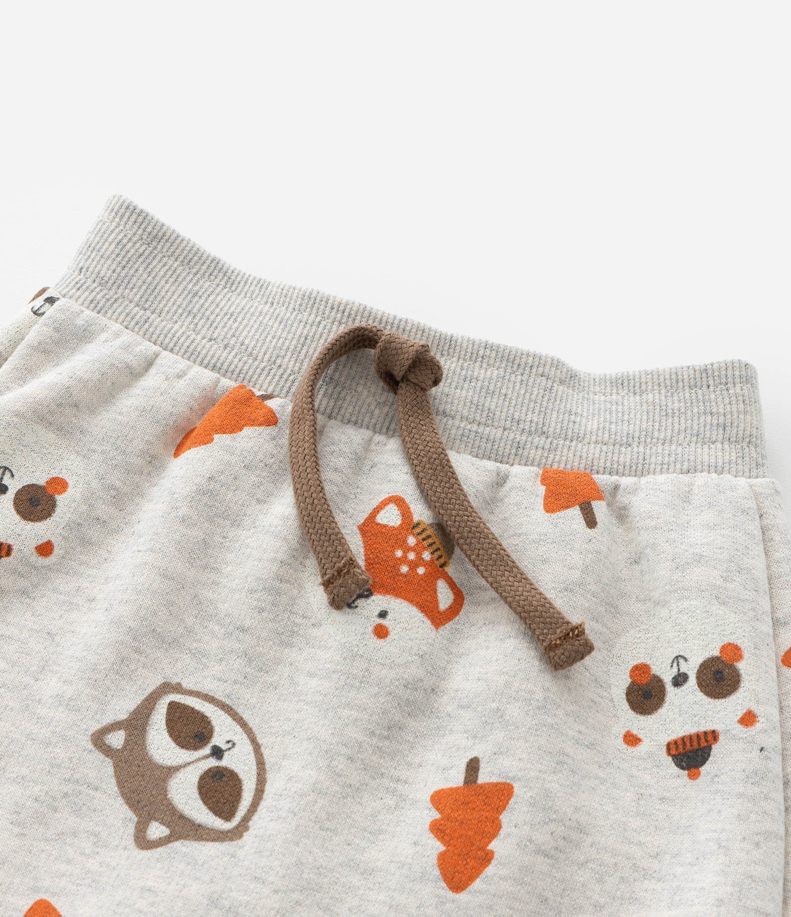 Conjunto Infantil com Bolsinho e Estampa Bichinhos - Tam 0 a 18 meses Cinza 8