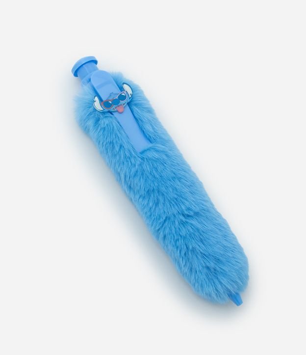 Caneta Peludinha com Carinha do Stitch