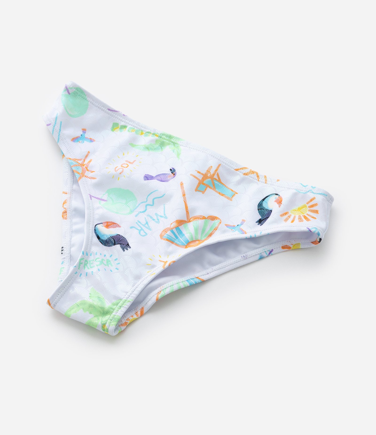 Biquíni Infantil com Babados e Proteção UV - Tam 5 a 14 Anos Branco 9