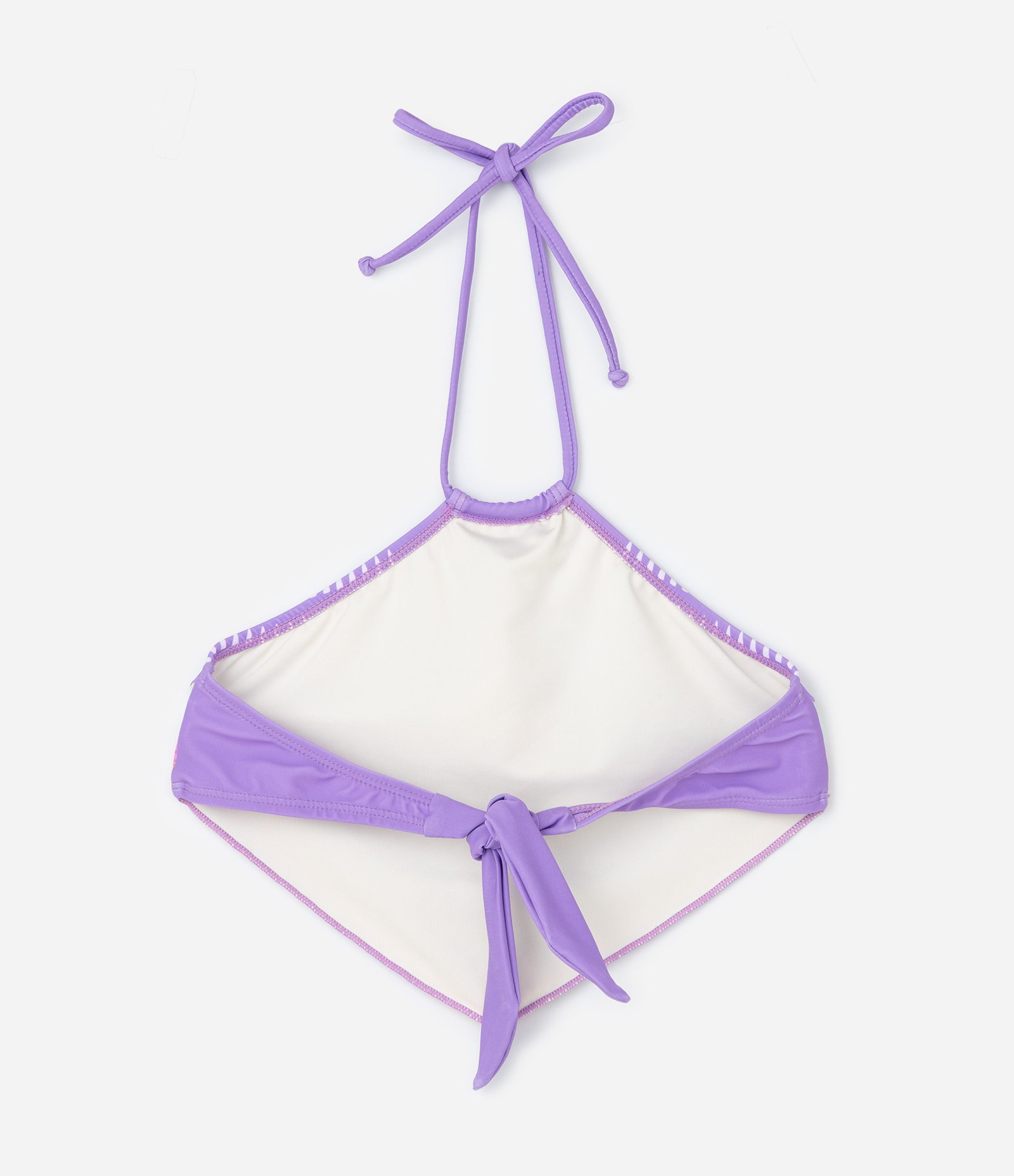 Biquini Infantil com Amarração Tipo Lenço e Estampa Abstrata - Tam 5 a 14 Anos Roxo/Azul 4