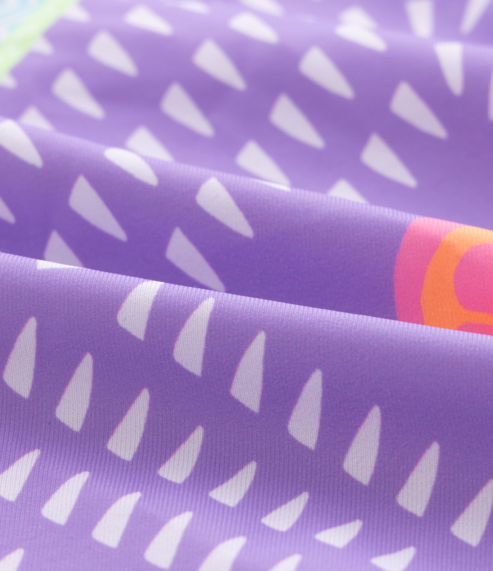 Biquini Infantil com Amarração Tipo Lenço e Estampa Abstrata - Tam 5 a 14 Anos Roxo/Azul 5