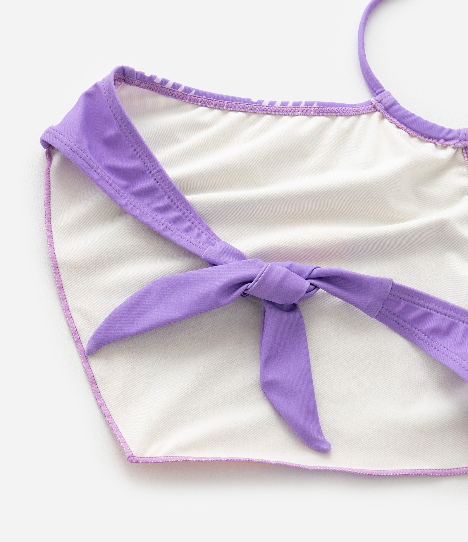 Biquini Infantil com Amarração Tipo Lenço e Estampa Abstrata - Tam 5 a 14 Anos Roxo/Azul 6