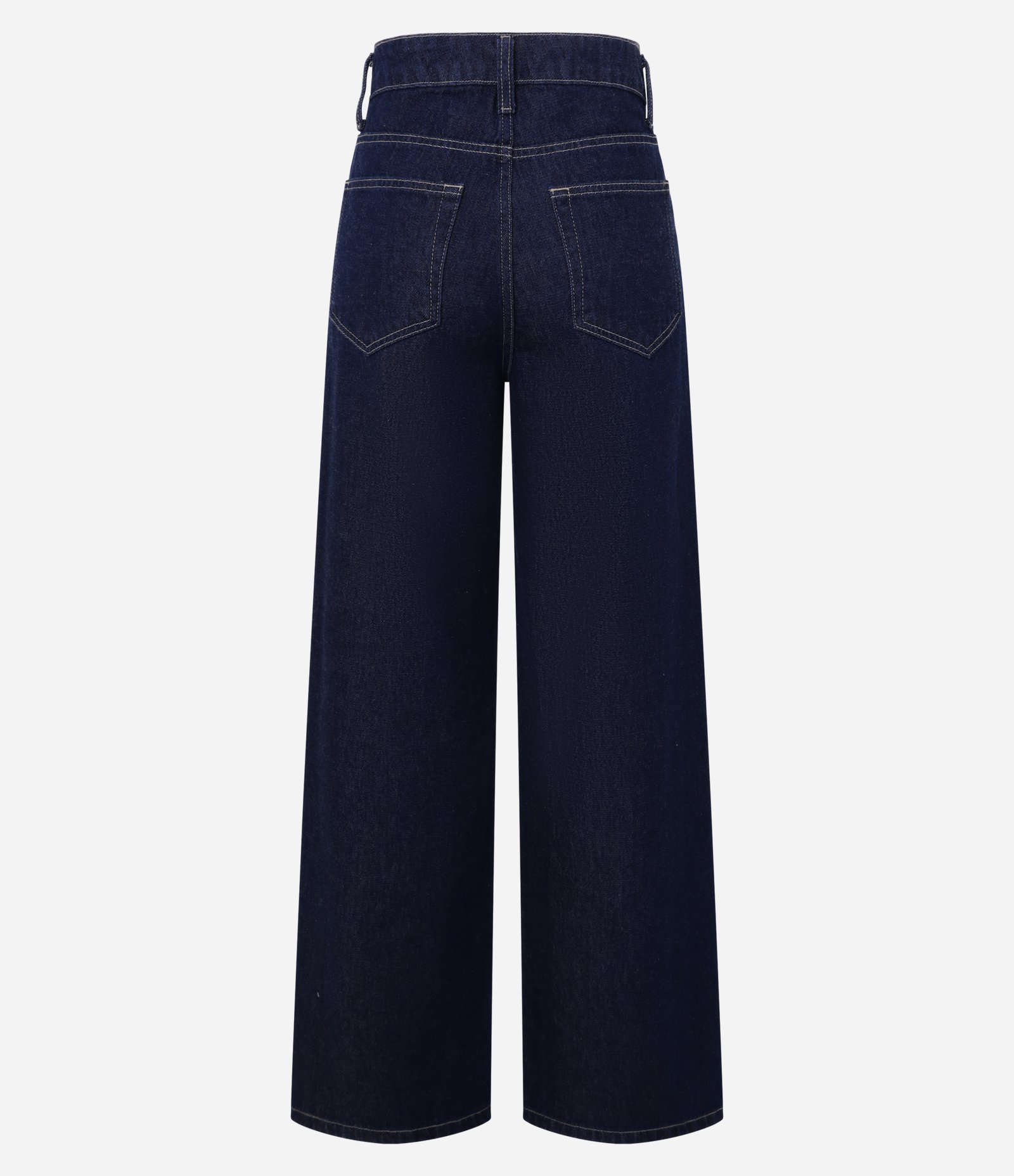 Calça Wide Leg em Jeans com Cintura Alta Azul 6