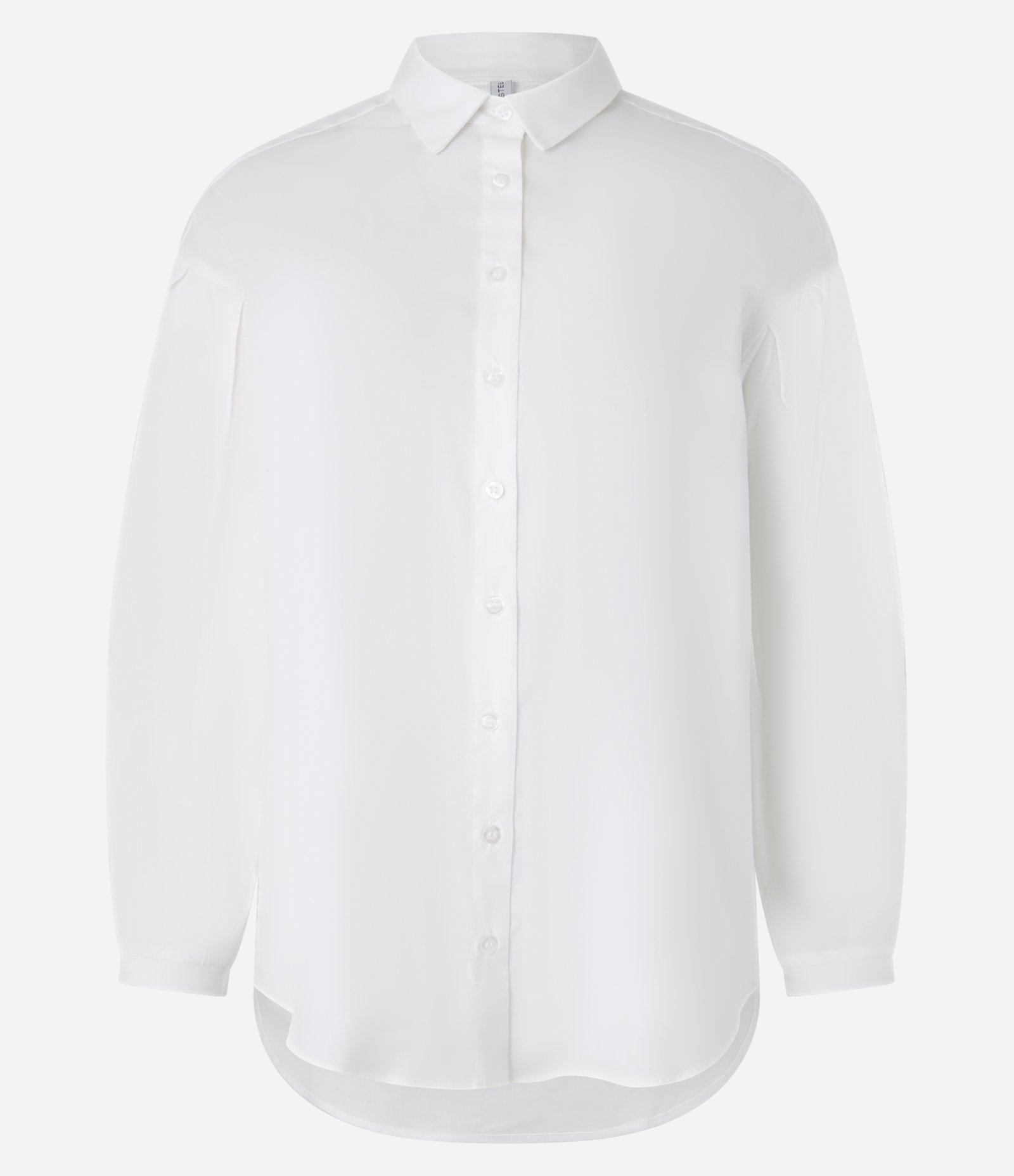 Camisa em Tricoline com Pregas nas Mangas Branco 4