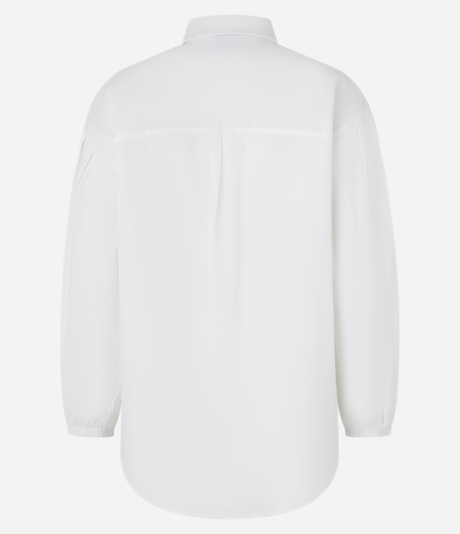 Camisa em Tricoline com Pregas nas Mangas Branco 5
