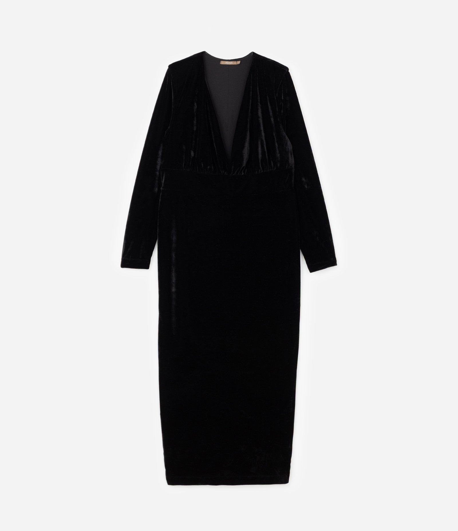 Vestido Midi em Veludo Coleção Rita Carreira Curve & Plus Size Preto 8