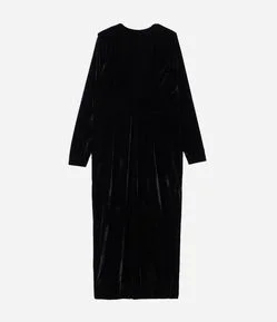 Vestido Midi em Veludo Coleção Rita Carreira Curve & Plus Size