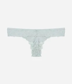 Calcinha Biquíni Fio em Renda Floral