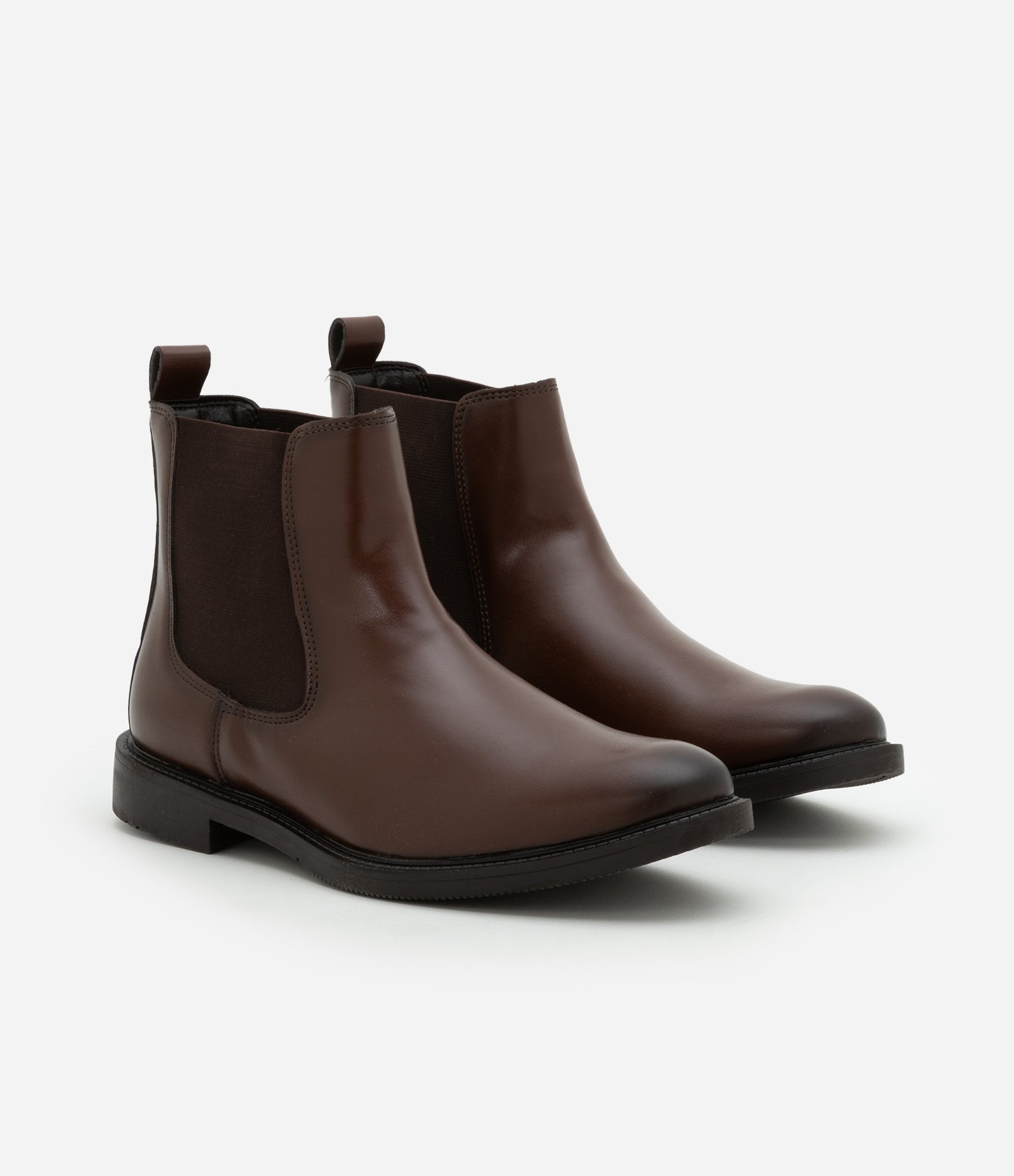 Bota em Material Sintético com Cano Médio Marrom 2