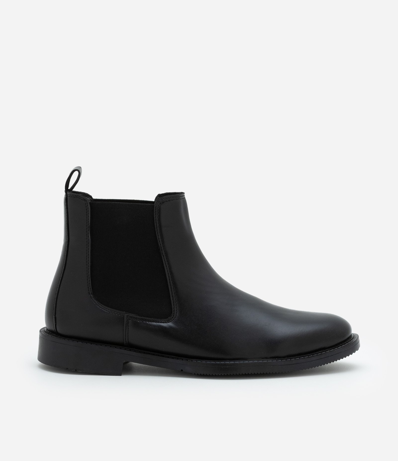 Bota em Couro com Cano Médio Preto 1