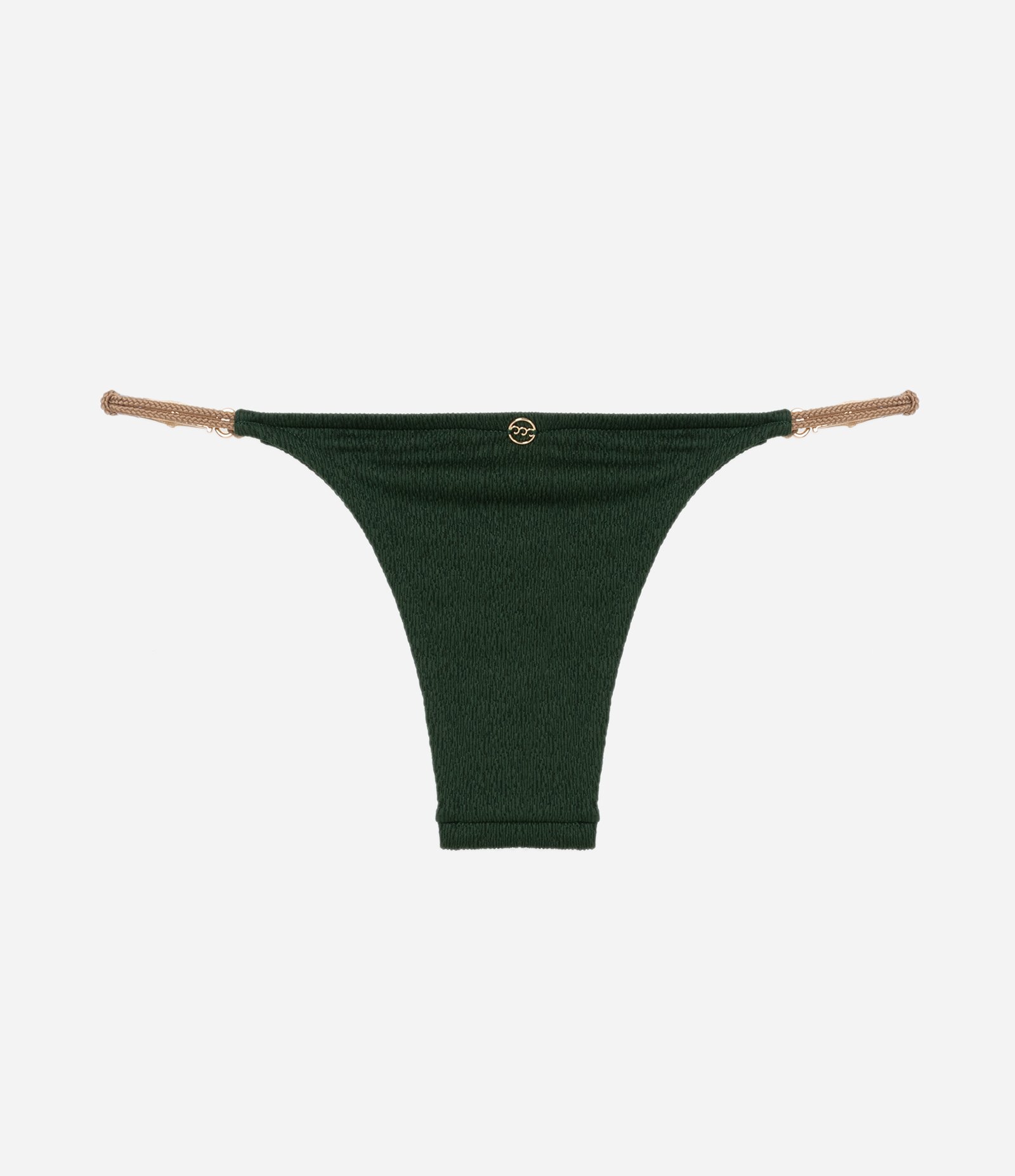 Biquíni Calcinha String em Microfibra com Aviamento de Bambu Natural Verde 6
