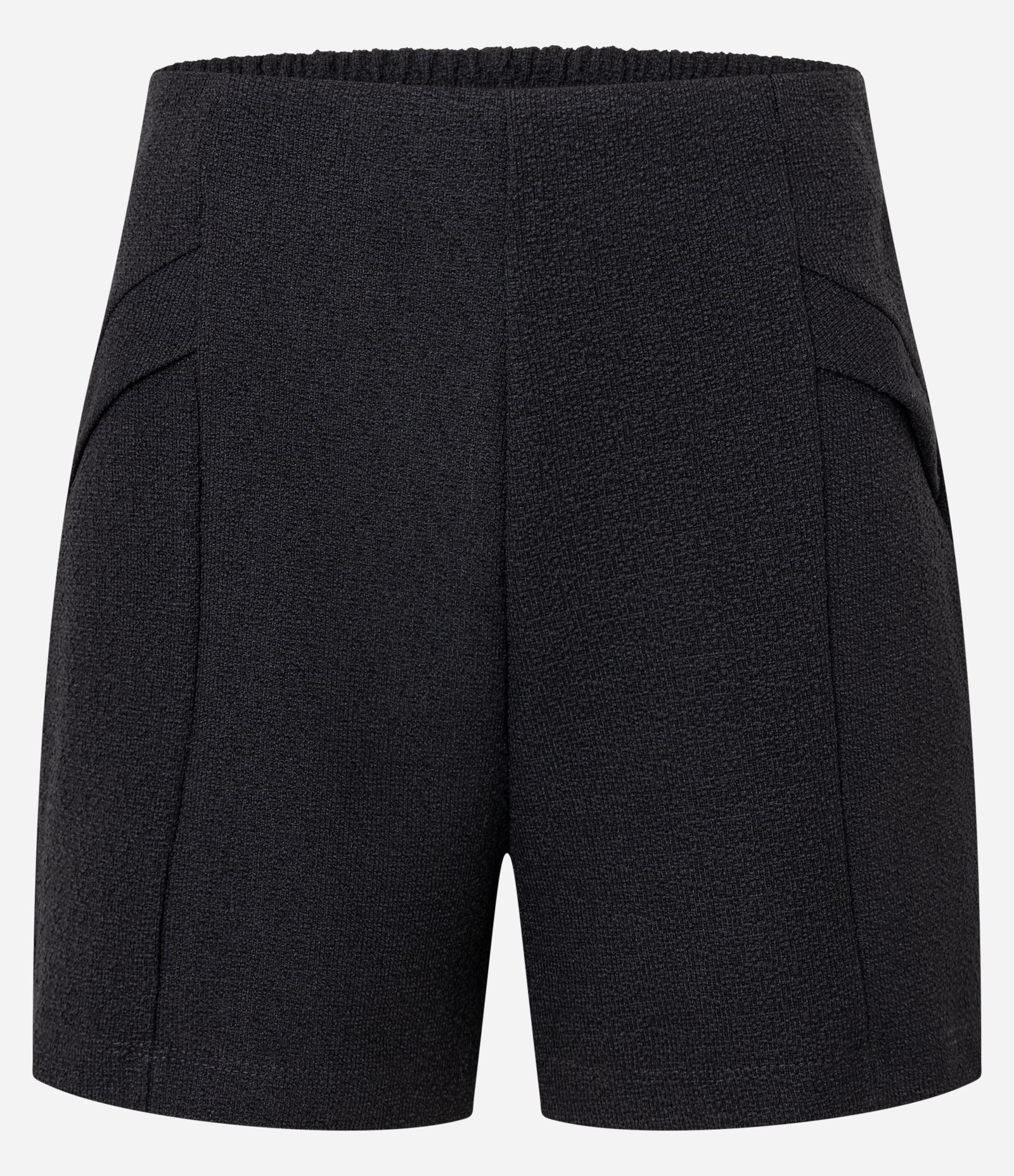 Bermuda Curta em Tweed com Elástico no Cós Preto 5