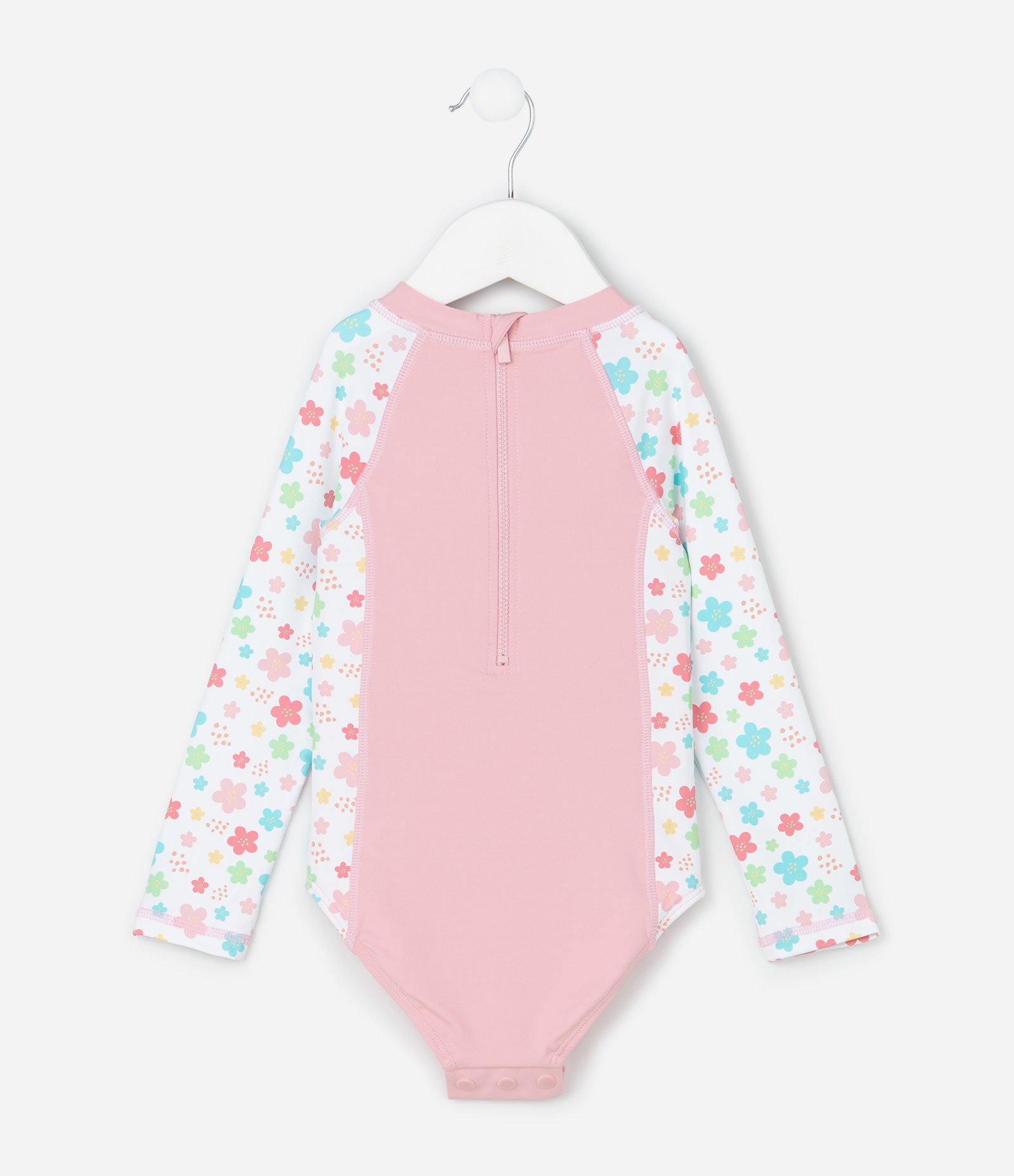 Maiô Infantil com Manga Longa Estampa de Gatinho – Tam 2 a 4 Anos Rosa Claro 2